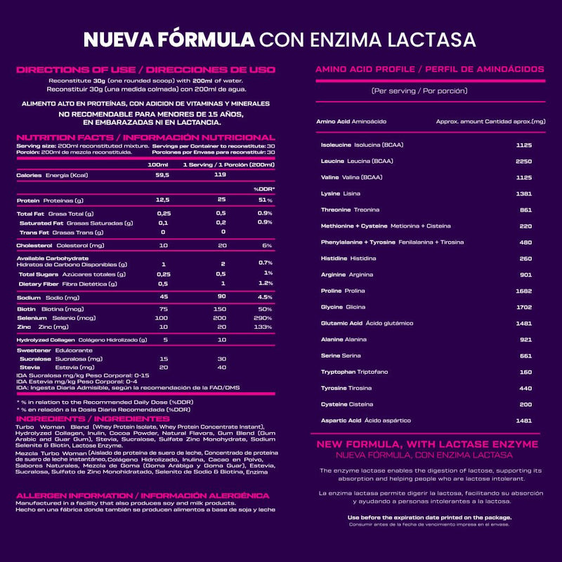 100% Iso Whey Woman 2 Lbs con Colágeno y Biotina Fast Nutrition - Suples.cl