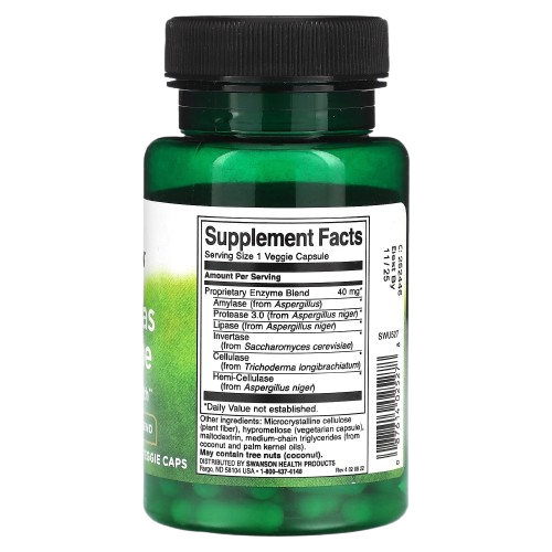 Anti-gas Enzyme 40mg 90 Veg Caps Swanson