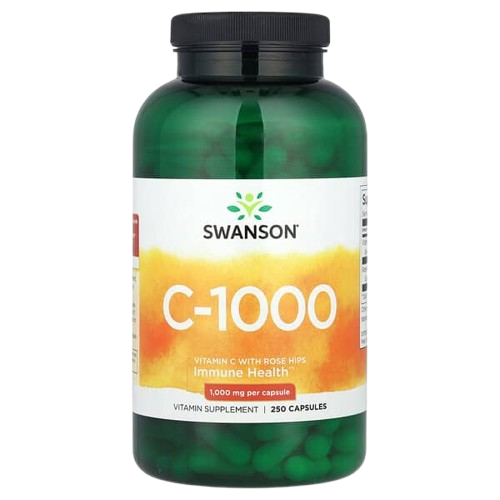 Vitamina C-1000 White Rose Hips 1000mg 250 Cápsulas Swanson