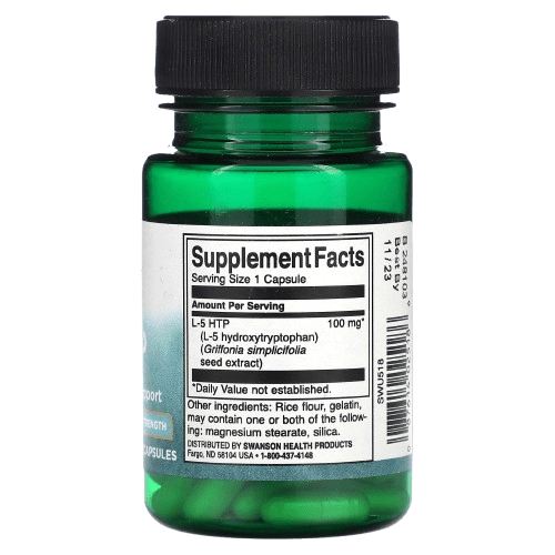 5 - htp Maximum Strength 100 Mg 60 Caps Swanson - Suples.cl