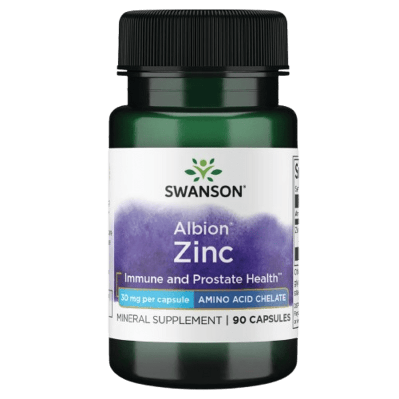 Albion Zinc 30mg - 90Cápsulas Swanson - Suples.cl