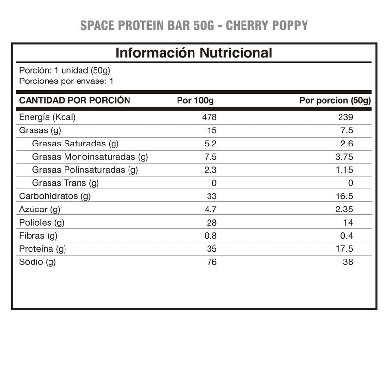 Barrita Space Protein 50 Grs - Suples.cl