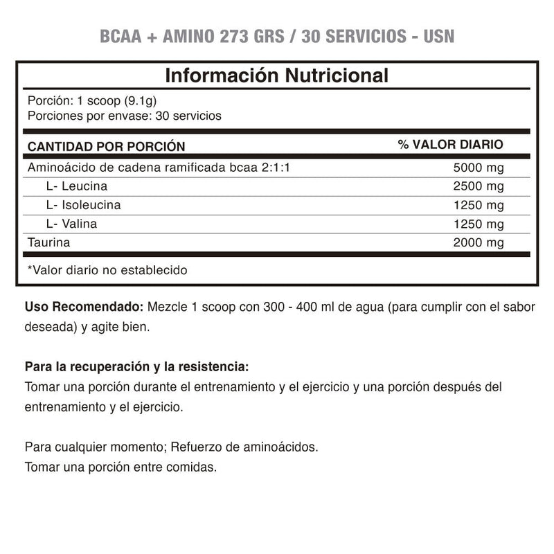 BCAA + Amino 30 Serv USN - Suples.cl