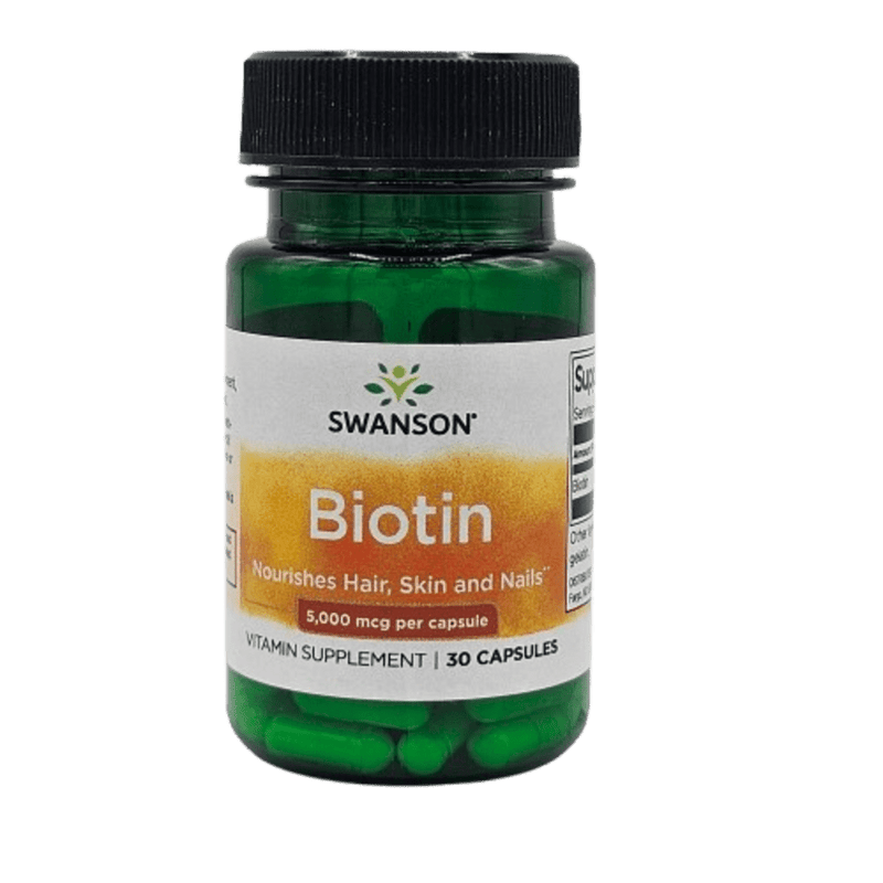 Biotin 5000mcg - 30 Cápsulas Swanson - Suples.cl