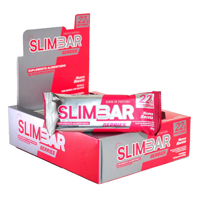 Caja Barritas de Proteína 60 Grs 12 Unidades Slimbar - Suples.cl