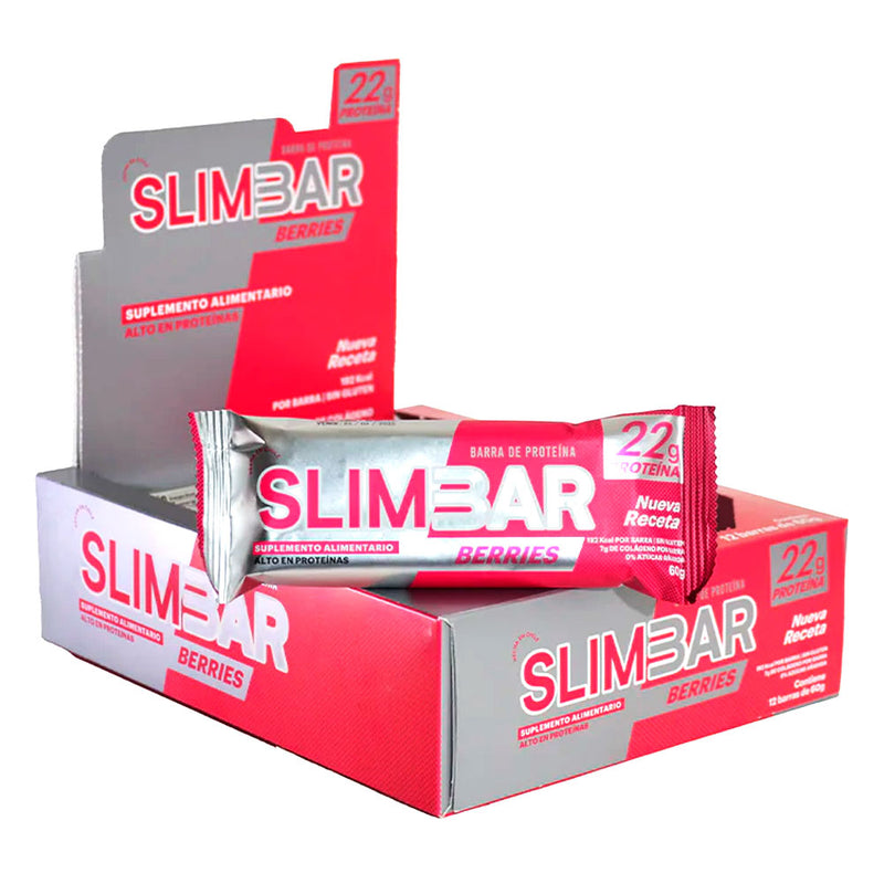 Caja Barritas de Proteína 60 Grs 12 Unidades Slimbar