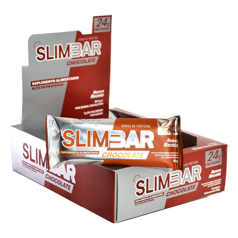 Caja Barritas de Proteína 60 Grs 12 Unidades Slimbar