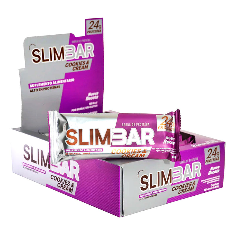 Caja Barritas de Proteína 60 Grs 12 Unidades Slimbar