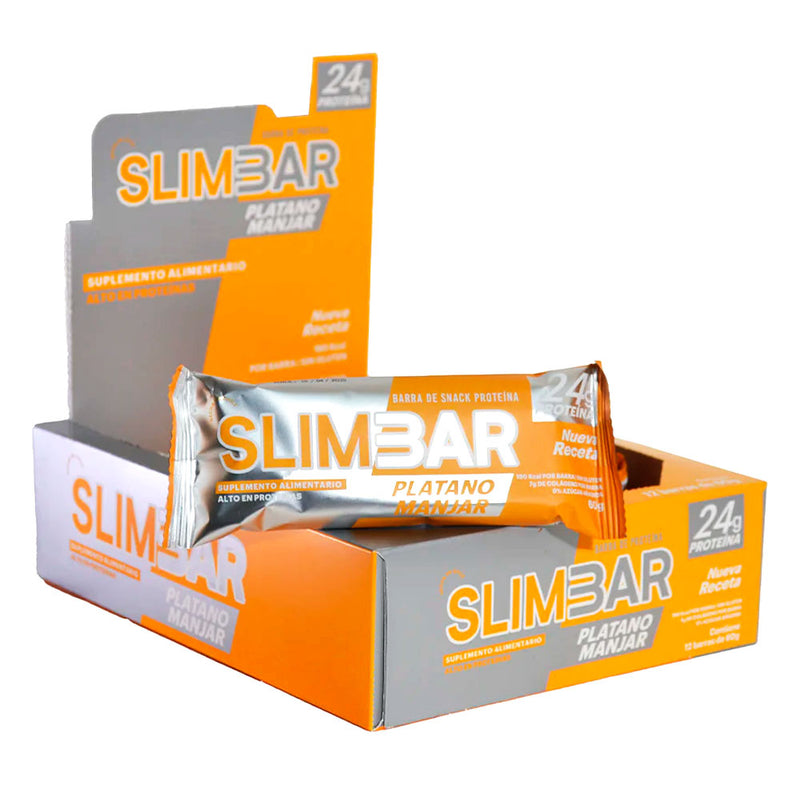 Caja Barritas de Proteína 60 Grs 12 Unidades Slimbar