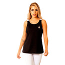 Camiseta Mujer Negra Sin Manga + Peto blanco Durabody - Suples.cl