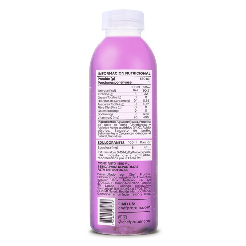 Chef Protein Water 550ml - Suples.cl