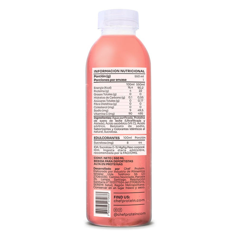 Chef Protein Water 550ml - Suples.cl