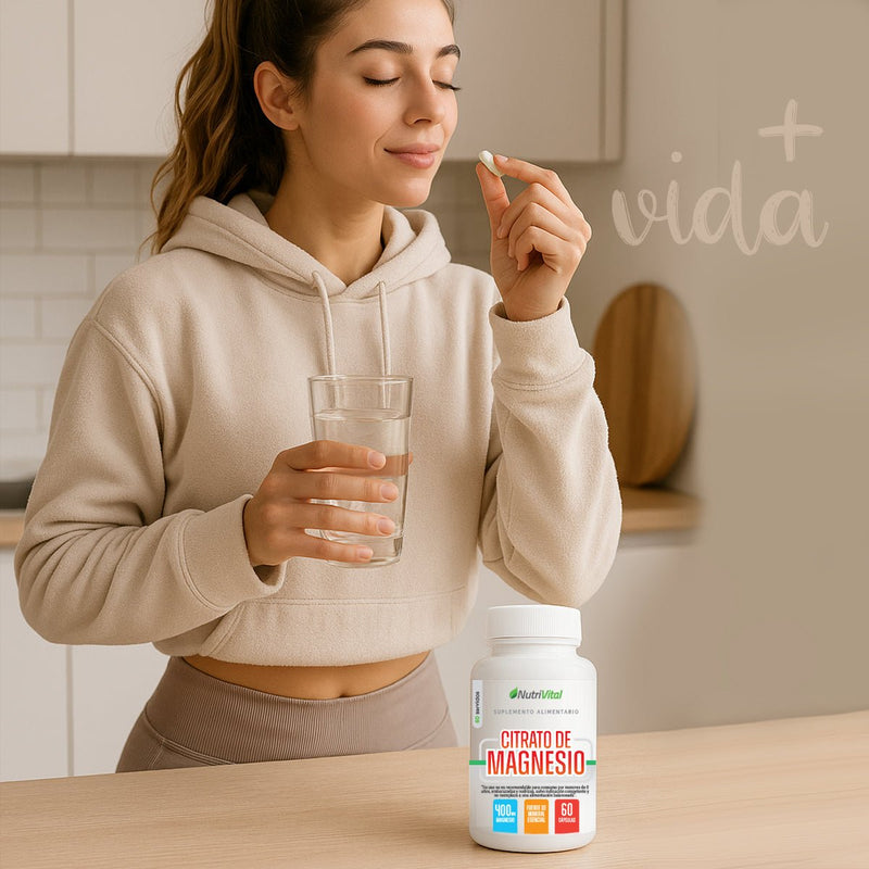 Citrato de Magnesio 400mg 60 Caps Nutrivital - Suples.cl