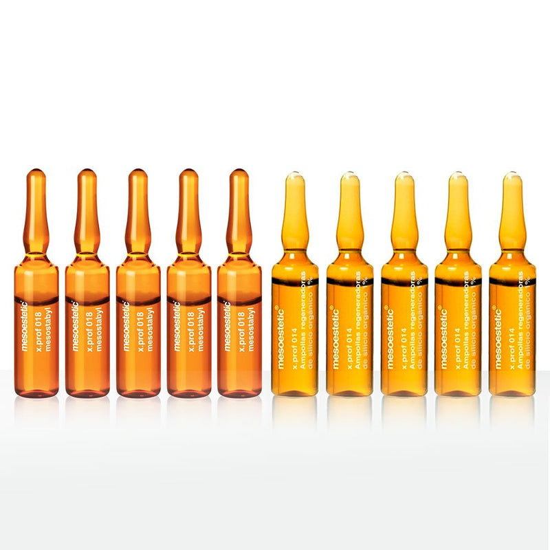 Coctel Mesostabyl 5 Amp + Silicio Orgánico 5 Amp Mesoestetic - Suples.cl