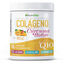 Colágeno Hidrolizado Q10 + Cúrcuma y Biotina 300 Grs Nutrivital - Suples.cl