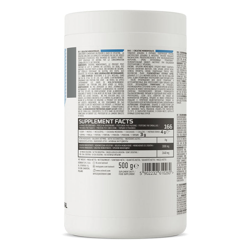 Creatina Monohidratada 500g Ostrovit - Suples.cl
