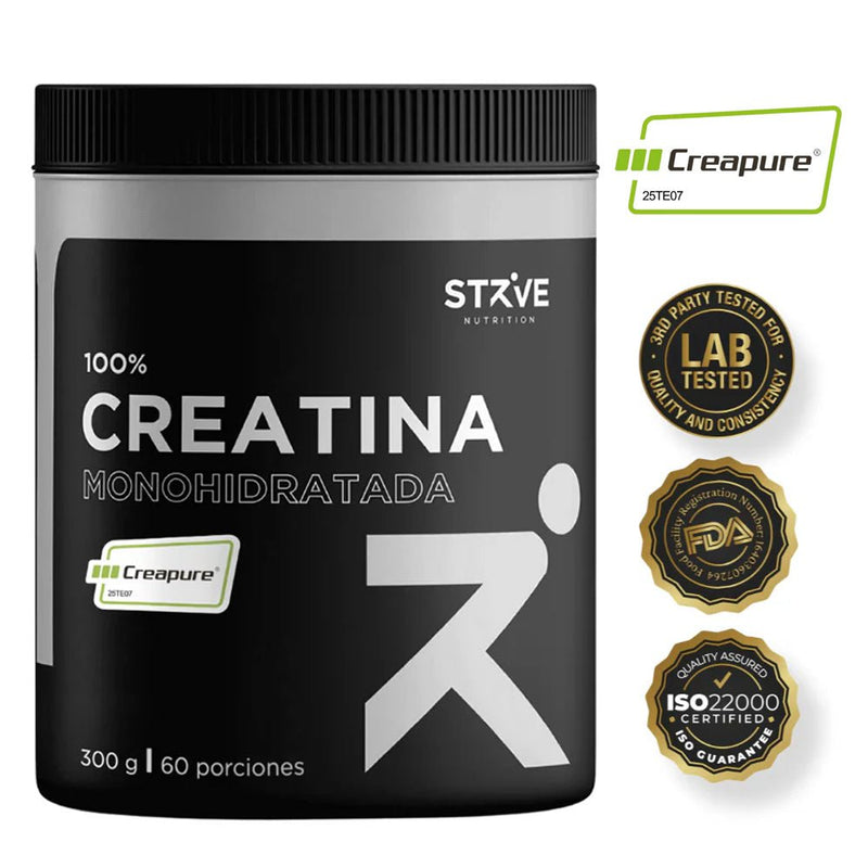 Creatina Monohidratada Creapure 300g Strive Nutrition - Suples.cl