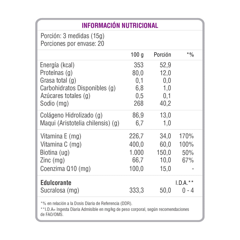 Pack 3 Colágenos Hidrolizado 12g + Biotina + Coenzima Q10 300 Grs Nutrivital