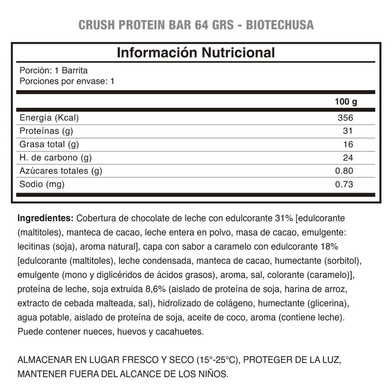 Barrita Crush Protein Bar 64 Grs BiotechUSA