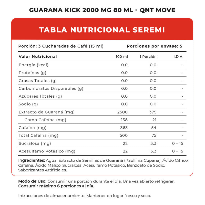 Guarana Kick 2000 Mg 80 Ml QNT