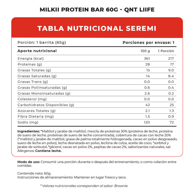 Barrita Milkii Protein Bar 60 Grs QNT