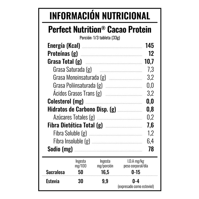 Perfect Nutrition Barra Cacao Protein 100g Your Goal