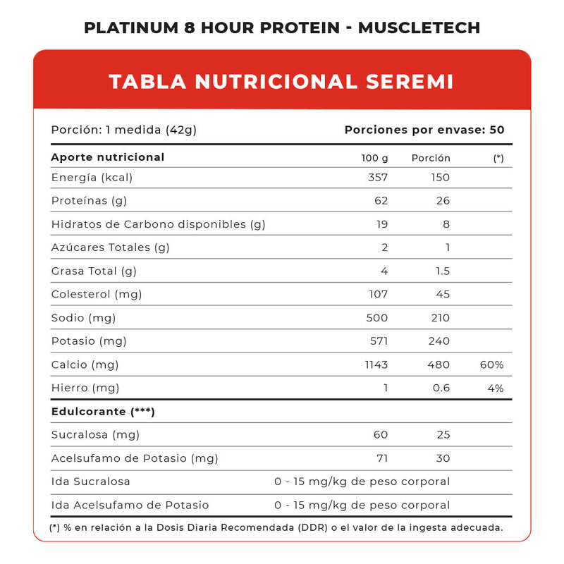 Platinum 8 Hour Protein Muscletech