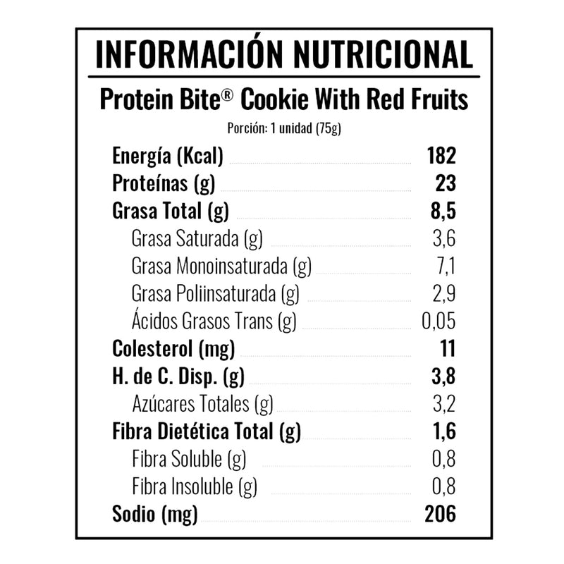 Caja 4 Protein Bite Cookie With Red Fruits Chips YG