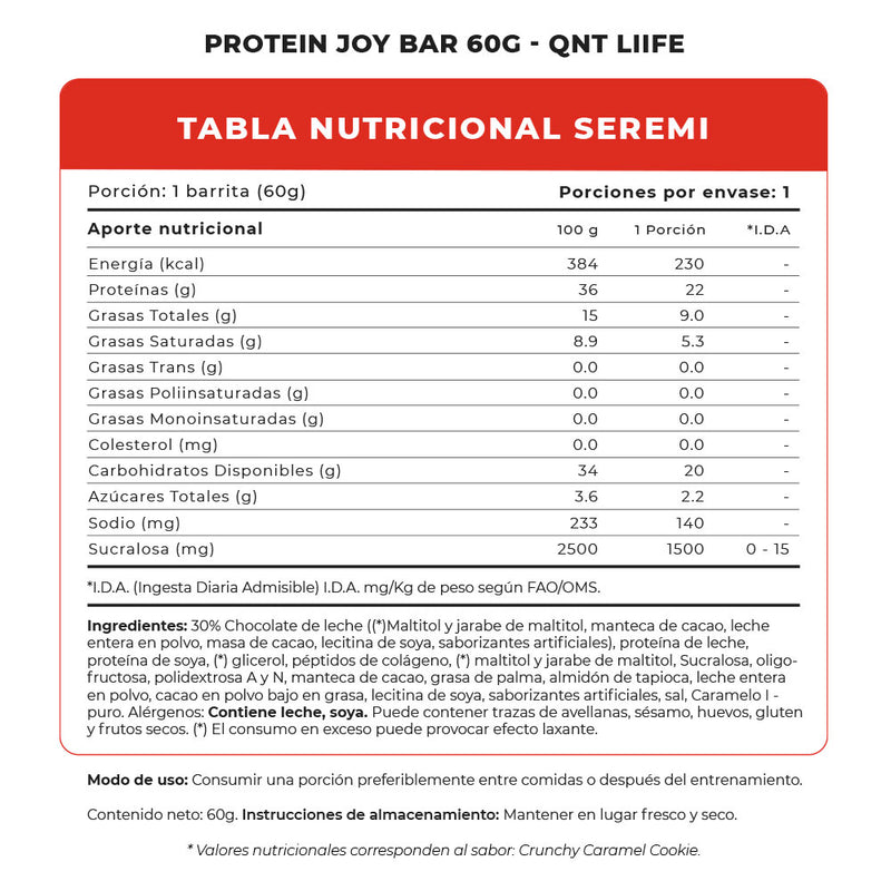 Barrita Protein Joy Bar 60 Grs QNT