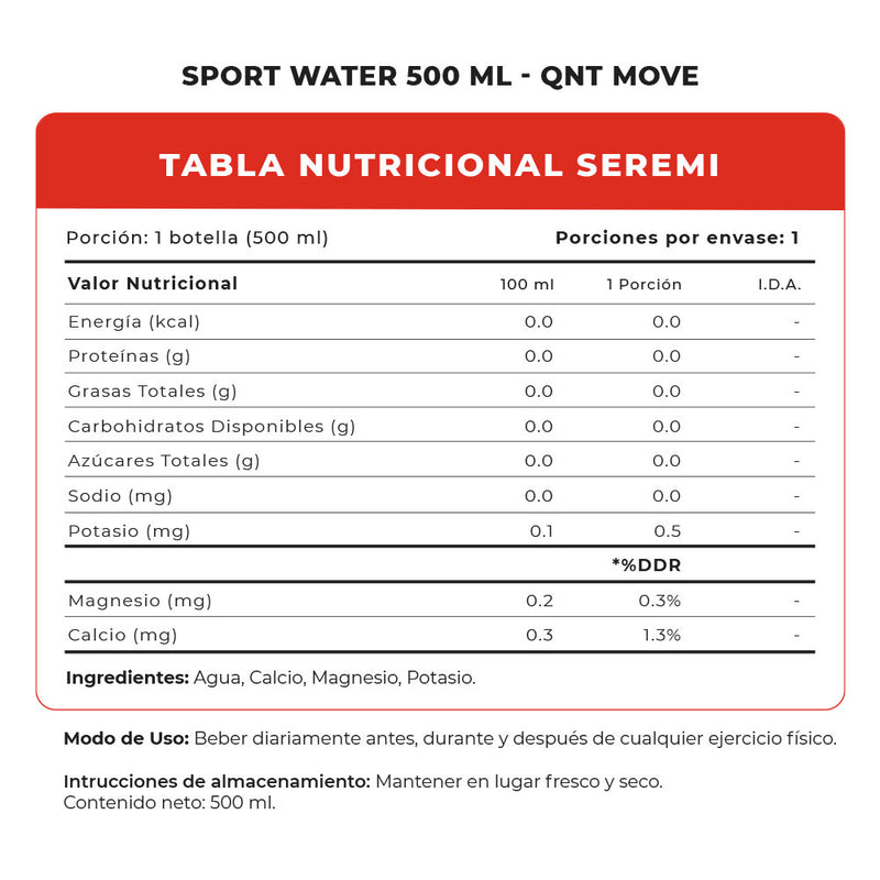 Sport Water 500 Ml QNT