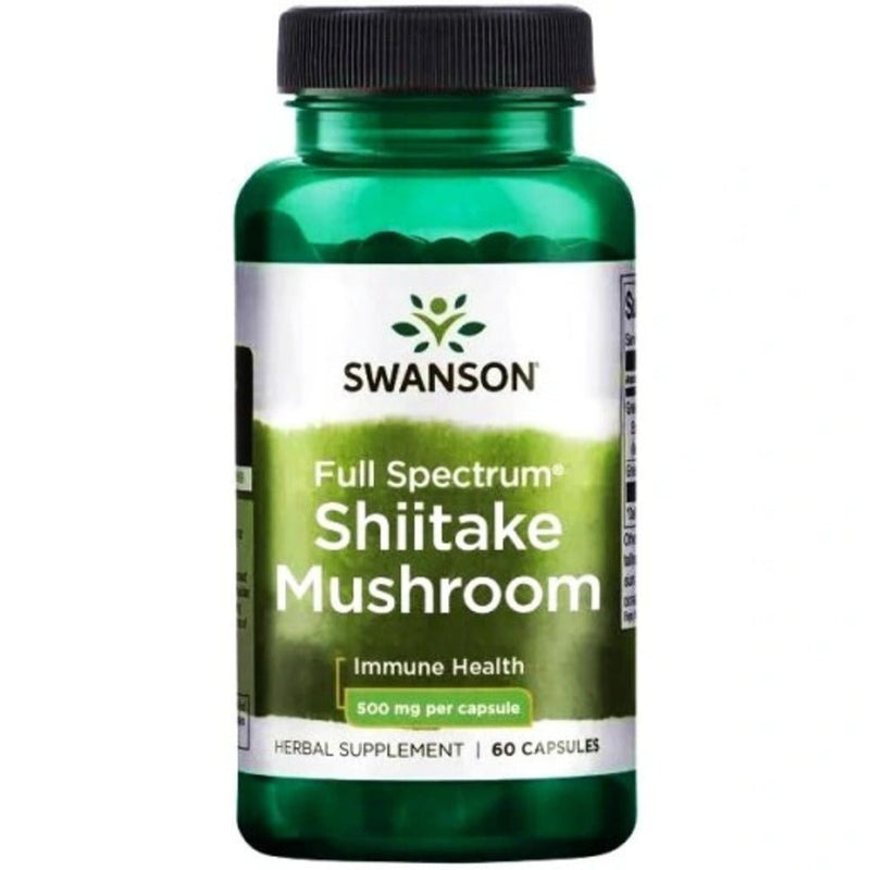 Full Spectrum Shiitake Mushroom 500mg - 60 Capsules Swanson - Suples.cl