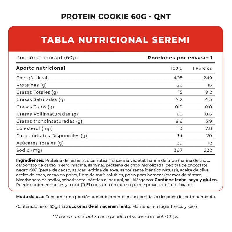 Galleton Protein Cookie 60 Grs QNT - Suples.cl