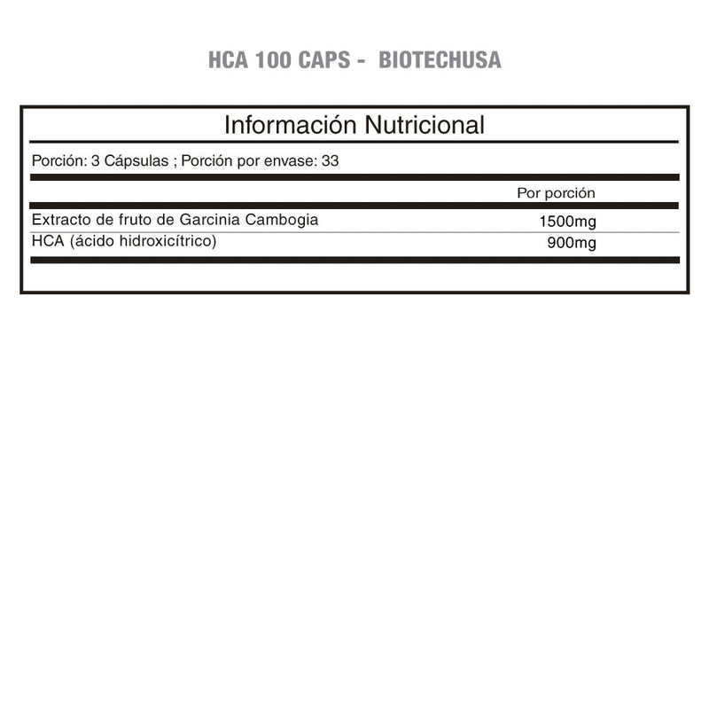 HCA 100 Caps BiotechUSA - Suples.cl
