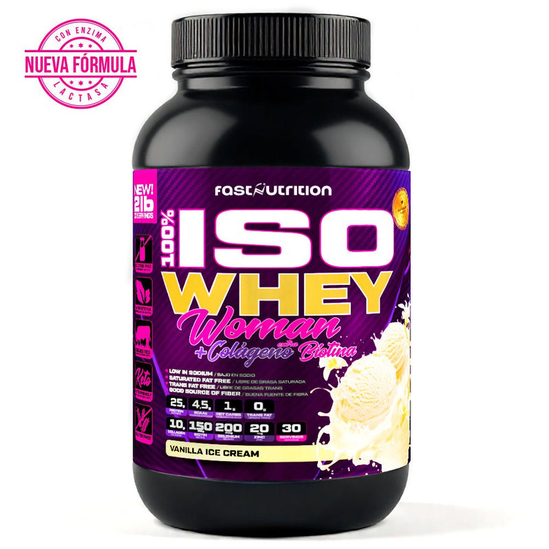 Iso Whey Woman 2 Lbs con Colágeno y Biotina Fast Nutrition - Suples.cl