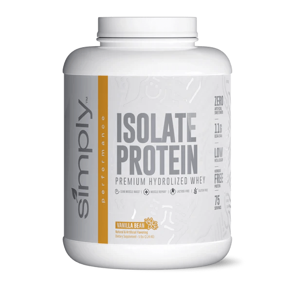 Isolate 100% Hydrolyzed Whey Protein 5 Lbs Simply Vitamins - Suples.cl