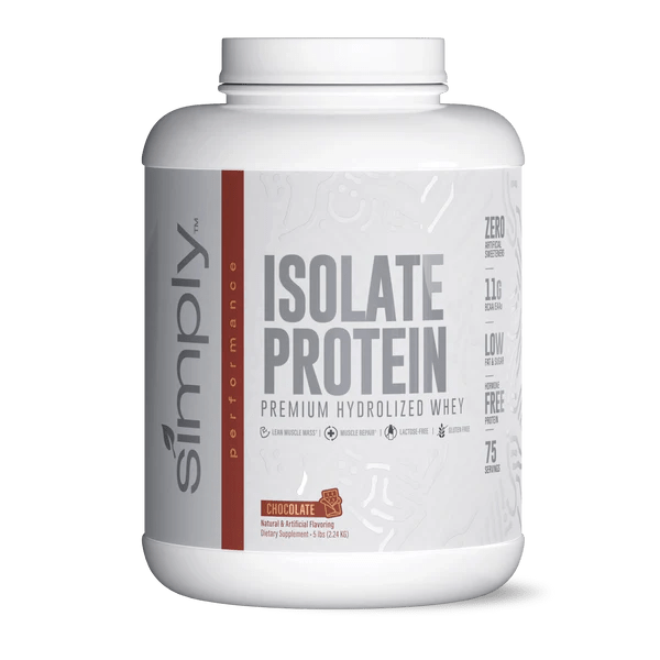 Isolate 100% Hydrolyzed Whey Protein 5 Lbs Simply Vitamins - Suples.cl