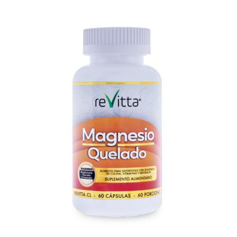 Magnesio Quelado 60 Cápsulas Revitta - Suples.cl