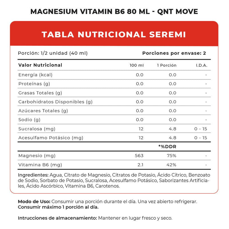 Magnesium Vitamin B6 80 Ml QNT - Suples.cl