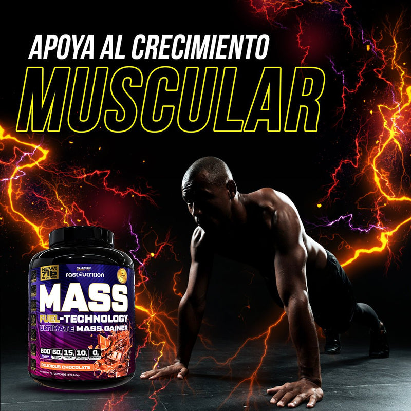 Mass Fuel 100% Mass Gainer 7 Lbs Fast Nutrition - Suples.cl