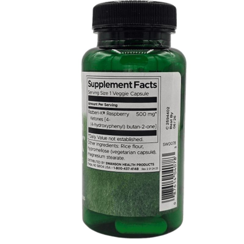 Maximum Strength Razberi - K 500mg - 60 Cápsulas Vegetarianas - Suples.cl