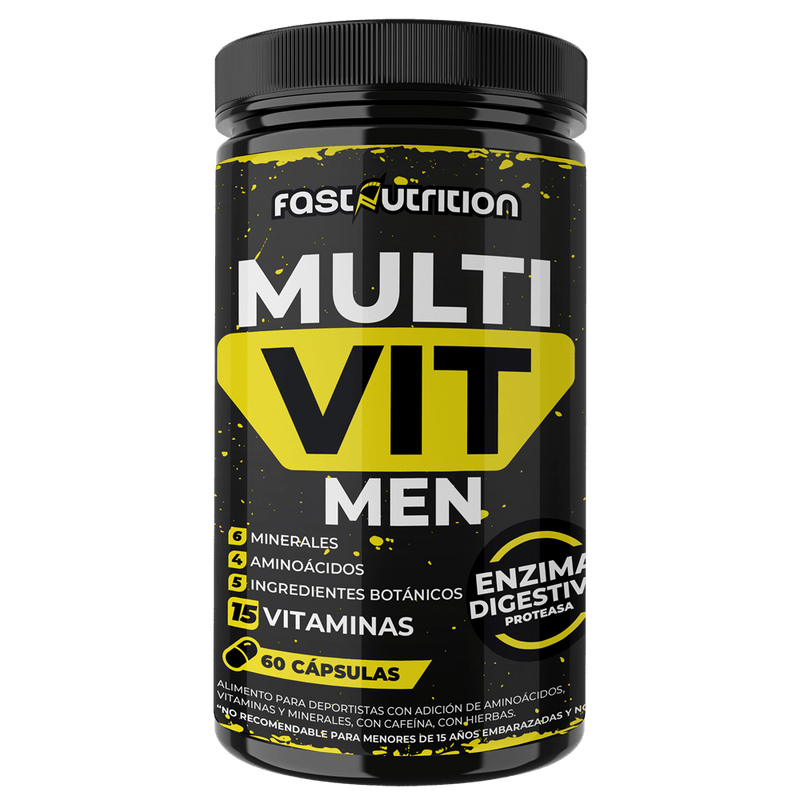 MultiVit Men Multivitaminico 60 Cápsulas Fast Nutrition - Suples.cl