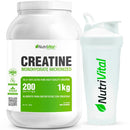 Pack Creatina Monohidratada 1 Kg + Shaker Blanco 600 Ml Nutrivital - Suples.cl