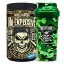 Pack Pre Workout N.O. Explosive 350g + Shaker Camo Green 700ml Explosive Fast Nutrition - Suples.cl