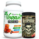 Pack Proteina Vegana Nutrivital con Vitamina B12 2.2 Lbs + Pre Workout N.O. Explosive 35 Serv Fast Nutrition - Suples.cl