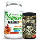 Pack Proteina Vegana Nutrivital con Vitamina B12 2.2 Lbs + Pre Workout N.O. Explosive 35 Serv Fast Nutrition - Suples.cl