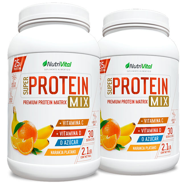 Pack 2 Super Protein Mix 2.1lbs 30 Serv Nutrivital