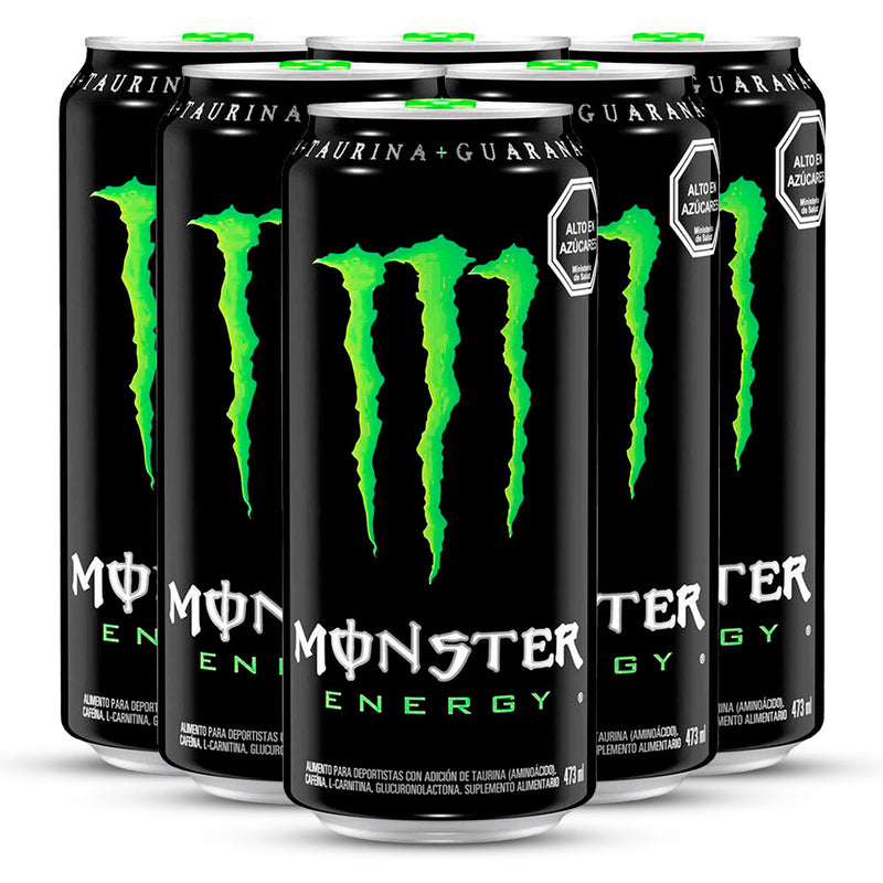 Pack 6 Monster Energy 473 Ml Original