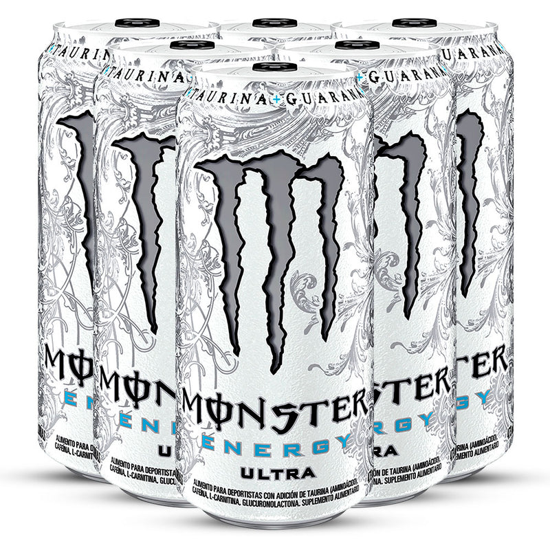 Pack 6 Monster Energy 473 Ml Ultra