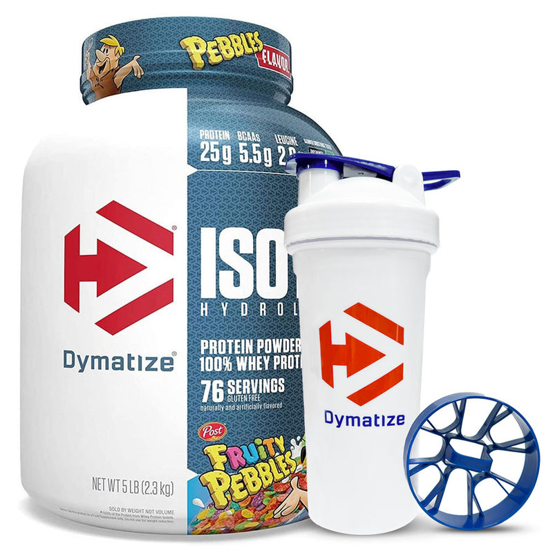 Pack ISO 100 Hidrolizada 5 Lbs + Shaker Blanco Dymatize de Regalo