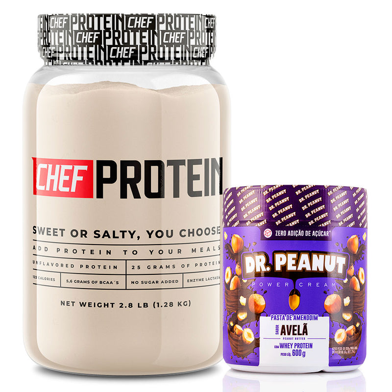 Pack Whey Chef Protein 2,8 Lbs + Dr Peanut Mantequilla de Maní 600g